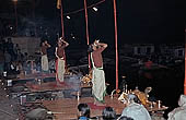 Varanasi - the Ganga Fire Arti at Dashaswamedh Ghat